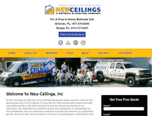 Tablet Screenshot of newceilings.com